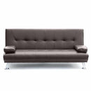 Divano Letto 181x85x88 cm in Similpelle Marrone