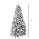 Albero di Natale Artificiale Innevato 245 cm 1893 Rami Abete Verde