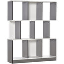 Mobile Libreria a 8 Ripiani 100x24x124 cm in Legno Grigio Carbone   