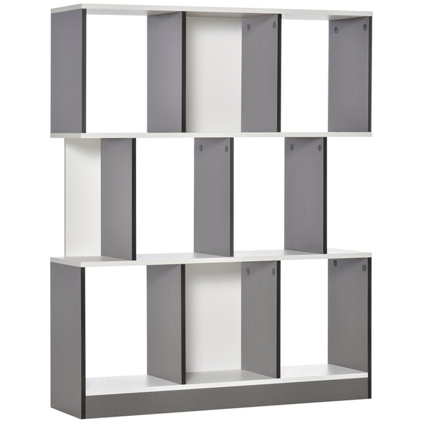 prezzo Mobile Libreria a 8 Ripiani 100x24x124 cm in Legno Grigio Carbone