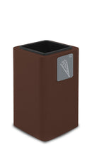 Portaombrelli Quadrato 38,3x38,3x 69 cm con Vaschetta Raccogli Goccia in Acciaio Verniciato Corten  