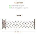 Recinzione per Giardino Estensibile Autoportante 35-300 cm in Metallo e Alluminio Marrone Scuro