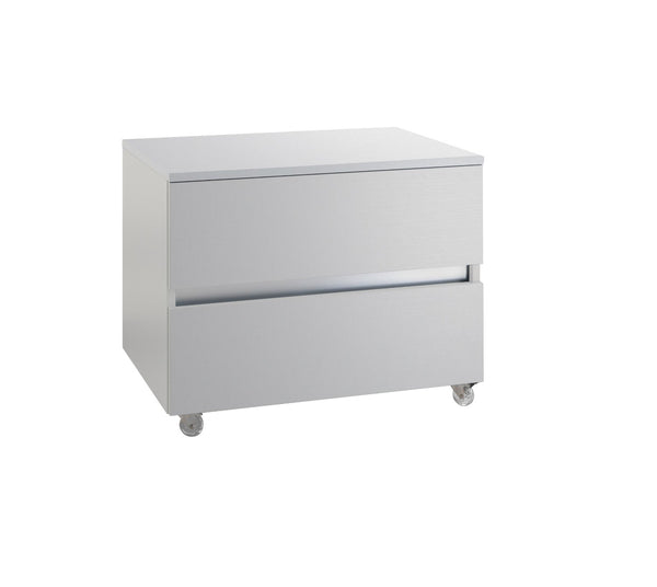 sconto Mobile Kommode 2 Soft Close Schubladen aus Holz in Melamin 70x52x57cm TFT Bali White