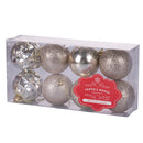 Set 8 Palle di Natale Ø6 cm in Plastica Oro