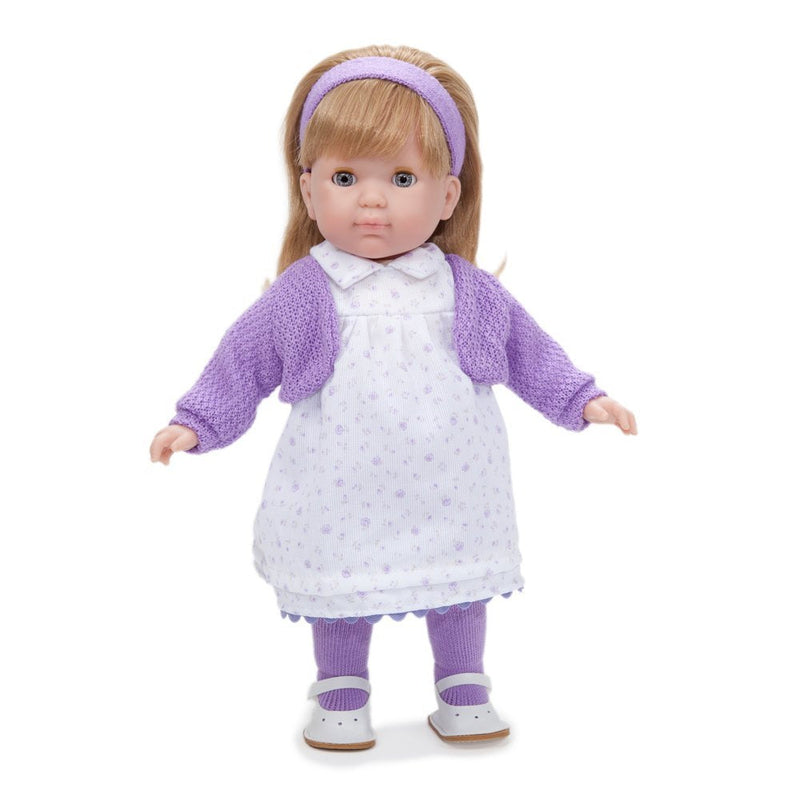Bambola Bebè con Vestitino a Fiori Viola 36cm JC Toys
