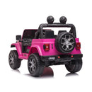 Macchina Elettrica per Bambini 12V 2 Posti con Licenza Jeep Wrangler Rubicon Rosa