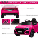 Macchina Elettrica per Bambini 3-5 Anni 6V Audi RS Q8 Autentica 1,5-3km/h con Telecomando e Musica Rosa      
