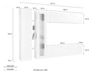 Parete Attrezzata Soggiorno 280x30x180 cm Maruska n°7 Bianco Lucido 