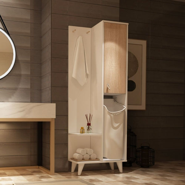 Mobile bagno Kuban bianco rovere 64x30x178 cm acquista