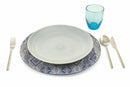 Set 6 Sottopiatti Ø33x2 cm in Plastica Villa d'Este Home Tivoli Etnico Blu