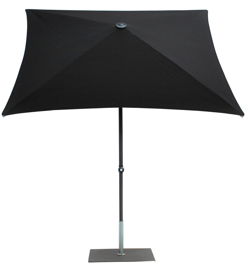 Ombrellone da Giardino 2x2 m Palo Ø38 mm in Alluminio Tessuto Olefin Trend Nero