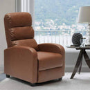Poltrona Relax Reclinabile Manuale 69x91x102 cm in Similpelle Marrone