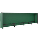 Portalegna 1 m³ 360x36x99 cm Regolabile con Telo Impermeabile in PE e Struttura in Metallo Nero e Verde Scuro      