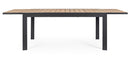 Tavolo Allungabile da Esterno 160-240x100x75h cm in Alluminio Belmar Naturale e Antracite  