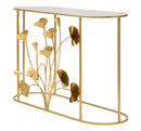 Console Fissa Flow 120x80x40 cm in Ferro e MDF Oro