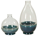 Vaso ciotola con vetro cm Ø22xh20