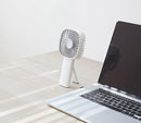 Mini Ventilatore Portatile USB da Scrivania 10,5x20,5x3,9 cm in Plastica Bianco