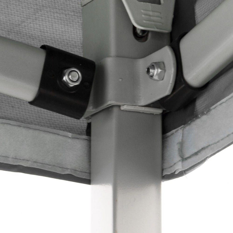 Gazebo Richiudibile Pieghevole 3x6m in Acciaio e PVC Impermeabile Bianco