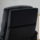 Poltrona Relax Manuale Reclinabile 85x95x104 cm in Tessuto Nero