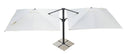 Ombrellone da Giardino Doppio 3x3m + 3x3m Telo in Polietilene Ecrù