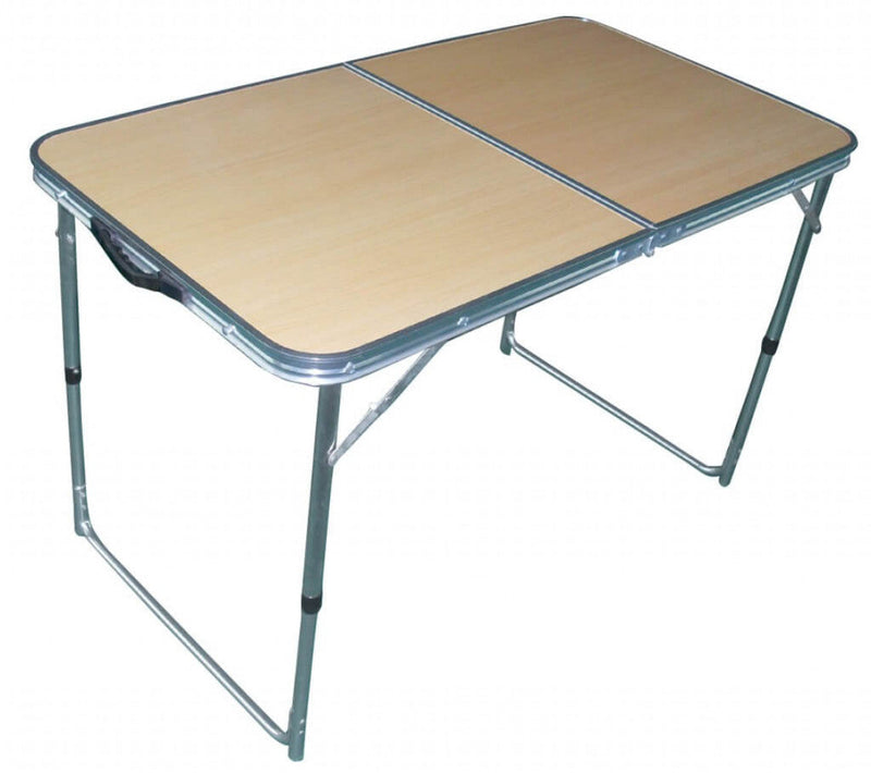 Tavolo Rettangolare Pieghevole 120x60x68 h cm in Alluminio Bianco