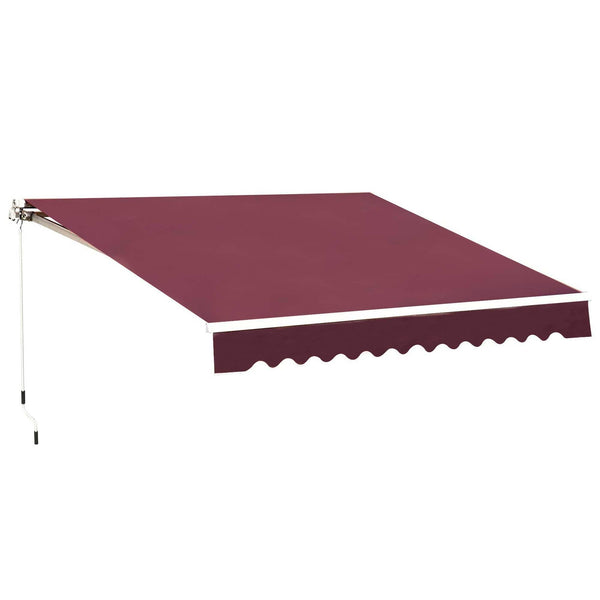 acquista Markise 295x250 cm aus Aluminium und dunkelrotem Polyester