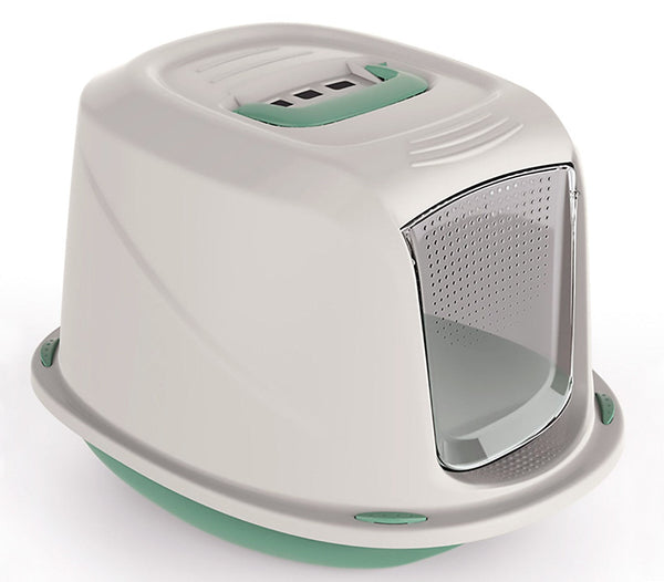 Geschlossene Katzentoilette Galaxy 45x36x31,5 cm mit grünem Aktivkohlefilter prezzo