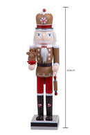 Schiaccianoci di Natale Candy H38 cm in Legno