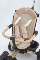 Passeggino Triciclo per Bambini 1-3 Anni Trico Luxury Gold 7 Modalità di Guida Beige