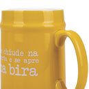 Boccale di Birra Ø8x13 cm in New Bone China VdE Tivoli 1996 Spqr giallo