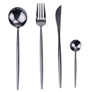 Servizio Set di Posate 24 Pezzi in Acciaio Inox VdE Tivoli 1996 Preciosa Nero