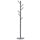 Bodengarderobe aus schwarzem Stahl 35x35x176 cm