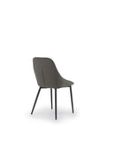 Set 4 Sedie Kira 51x59x85 cm in Tessuto Easy-Clean Grigio Scuro       