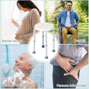 Sgabello per doccia bagno altezza regolabile antiscivolo bianco 
