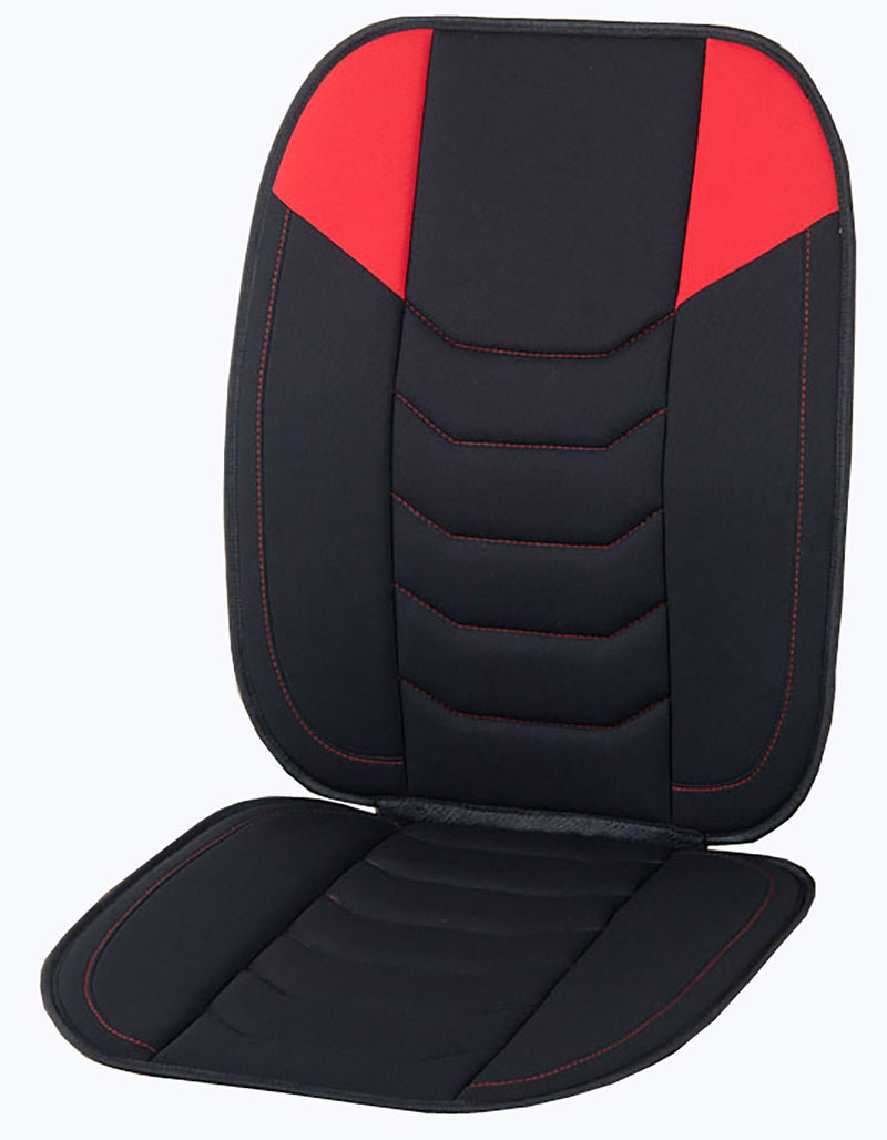 Coprisedile Anteriore Singolo 104x44 cm per Auto Universale Nero e Rosso