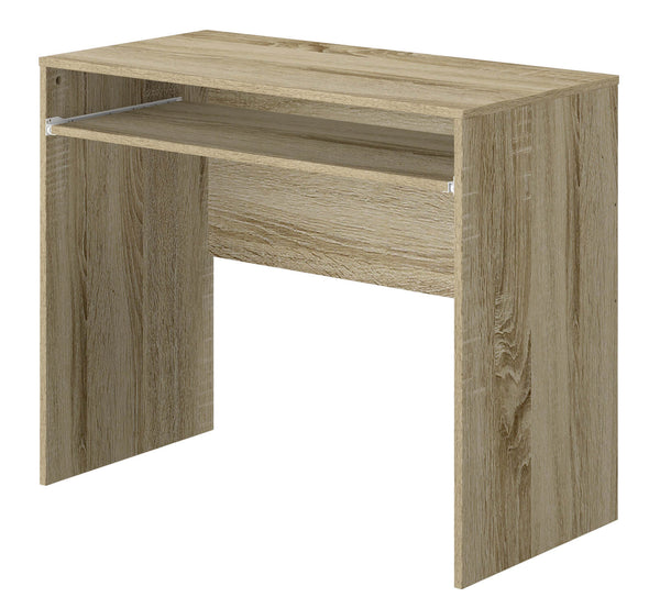 sconto Schreibtisch 90x45x74 mit ausziehbarer Platte aus Eiche MDF