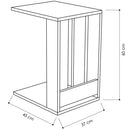 Tavolino da Soggiorno 37,5x45x60 cm Laterale Divano con Ruote in Legno Antracite      