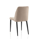 Set 2 Sedie 46x52x87 cm in Microfibra Sabbia