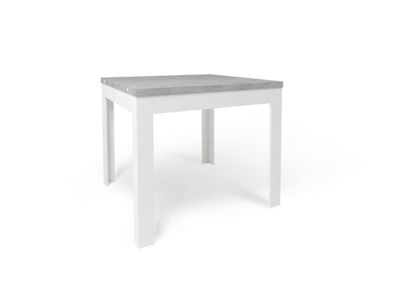 Tavolo Allungabile 90/180x90x75 cm Cemento e Ossido Bianco sconto