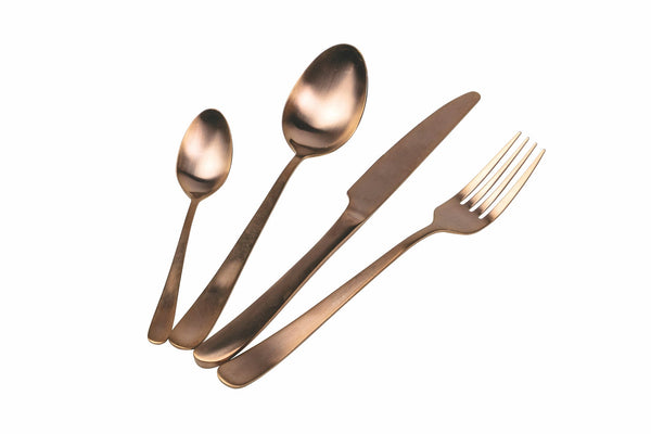 Service-Set Besteck 24-teilig aus mattiertem Kupferstahl Villa d'Este Home Tivoli Round acquista