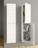 Mobile da Bagno a Colonna 2 Ante in Mdf 35x30x160cm TFT Swing Destro Bianco