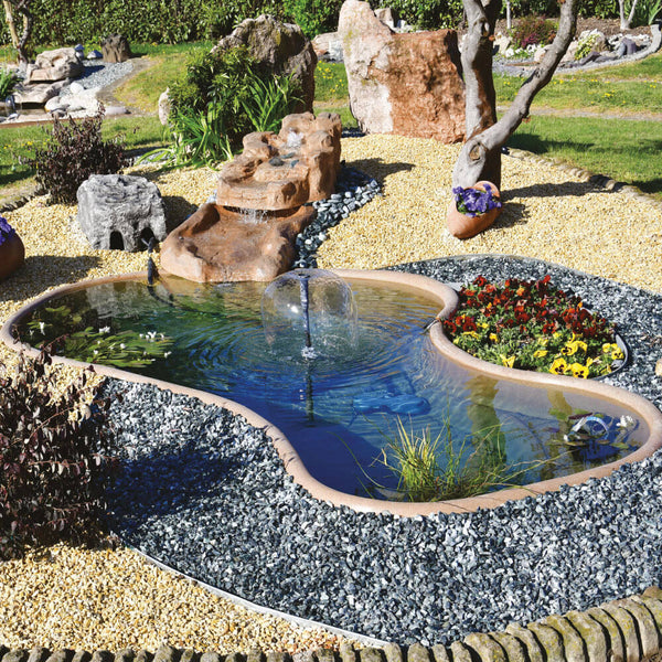 prezzo Künstlicher Gartenfelsenteich 350 x 220 x 60 cm 1800 Liter