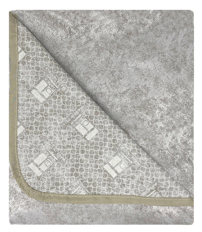 Copridivano con Penisola Destra in Poliestere e Cotone Beige Varie Misure