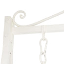 Dondolo da Giardino in Metallo 146x95x207cm Viareggio Bianco