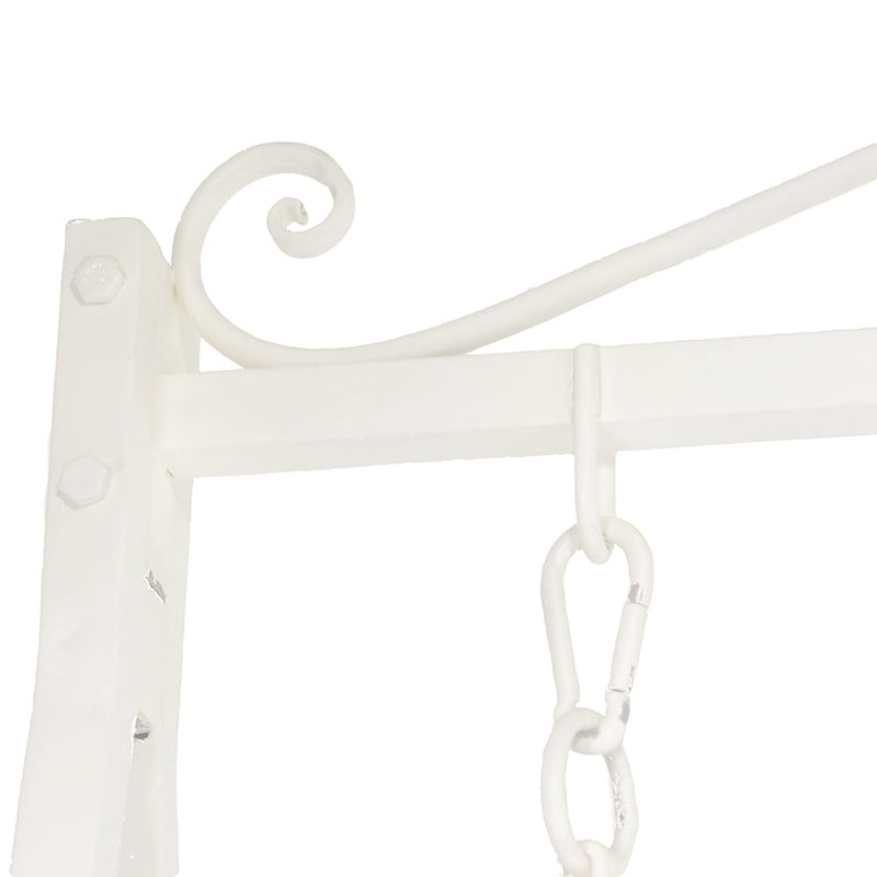 Dondolo da Giardino in Metallo 146x95x207cm Viareggio Bianco