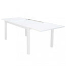 Tavolo Formentera 160/240x90x75 h cm in Alluminio Bianco
