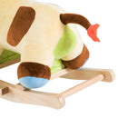 Mucca a Dondolo per Bambini in Peluche e Legno 