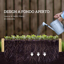 Orto in Cassetta Fioriera con Traliccio per Rampicanti e Fondo Aperto 230x60x110 cm in Legno  