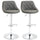 Set mit 2 Barhockern 51,5 x 48 x 83-104 cm in dunkelgrauem Kunstleder