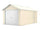 Gartenkastenhaus aus Stahlblech 360 x 608 x 307 cm Beige